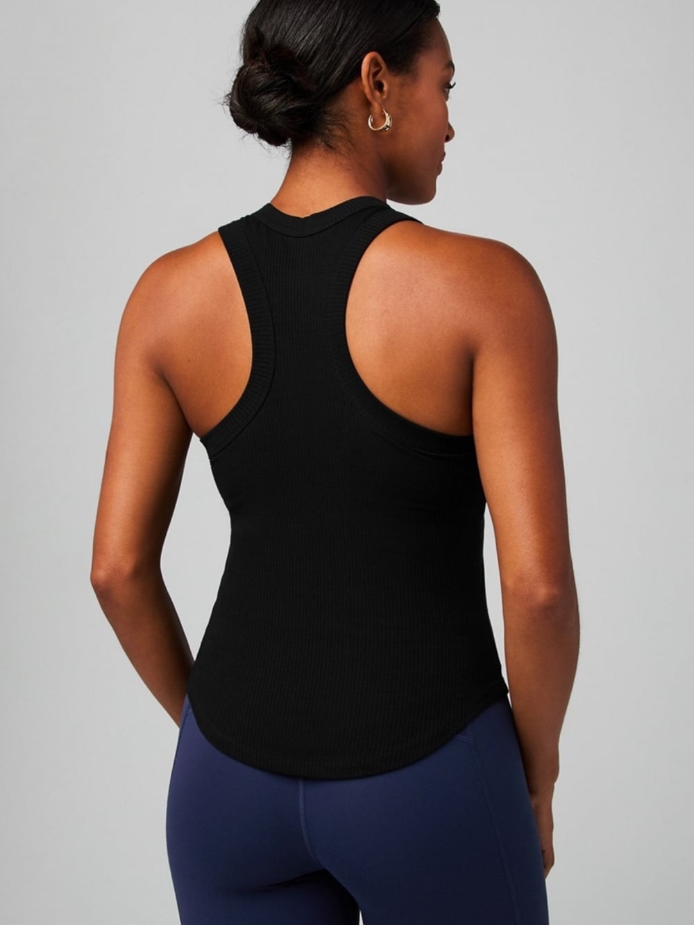 Fabletics Black Ribbed High-Neck Tank - Picture 6 of 6